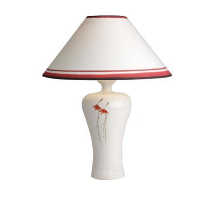 409BC18B Medium Lamp & Coolie Shade (7439 Dearg)