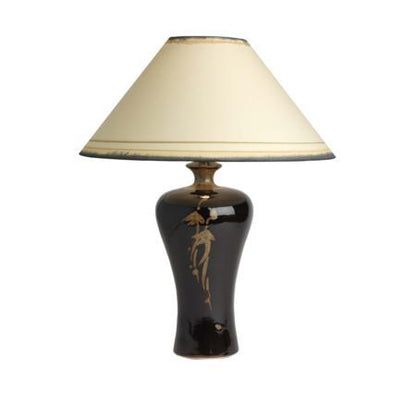 409BC18B Medium Lamp & Coolie Shade (7439 Tenmoku)
