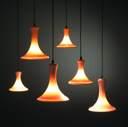 Porcelain Pendant Light - Small/Medium (P435AWP), Louis Mulcahy Pottery