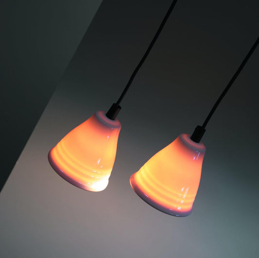 Small Porcelain Pendant Light (P430AWP), Louis Mulcahy Pottery