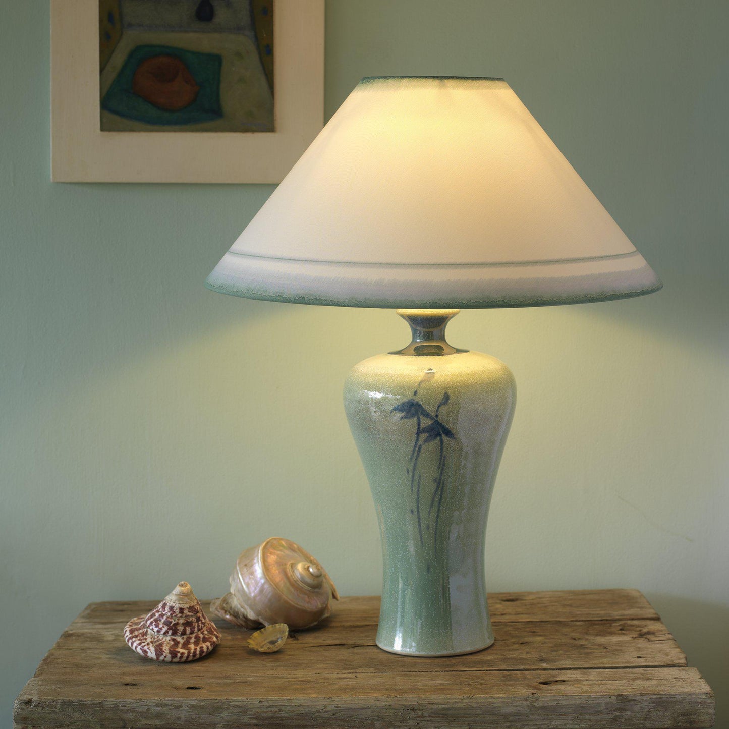 4010C16B Conical Lamp & Coolie Shade (7411), Louis Mulcahy Pottery